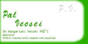 pal vecsei business card